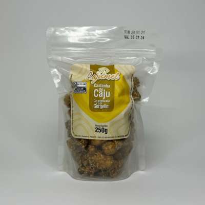 Castanha de Caju Caramelizada com Gergelim – 250 g