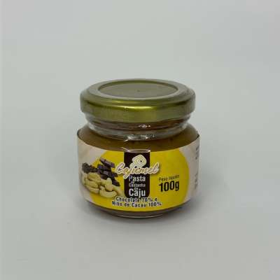 Pasta de Castanha de Caju com Chocolate 70% e Nibs de Cacau 100% – 100 g