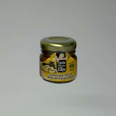 Pasta de Castanha de Caju com Chocolate 70% e Nibs de Cacau 100% – 40 g